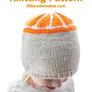 Citrus Hats KNITTING PATTERN / Lemon Hat Knitting Pattern / Orange Hat Knitting Pattern / Lime Hat Knitting Pattern