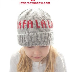 Fa La La La La Santa Hat KNITTING PATTERN / Ho Ho Ho Pattern / Christmas Carol Hat Pattern / Deck the Halls Pattern / Christmas Knitting