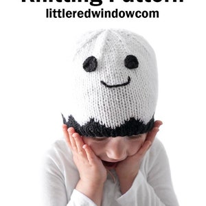 Little Ghost Hat KNITTING PATTERN / Ghost Pattern / Knit Ghost Pattern / Ghost Costume / Baby Ghost Costume