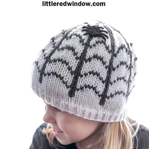 Spiderweb Hat KNITTING PATTERN / Halloween Spiderweb Pattern / Knit Spiderweb Hat / Baby Spider Hat / Baby Halloween Hat /