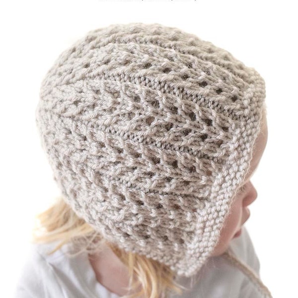 Flutter Lace Bonnet KNITTING PATTERN // Lace Baby Bonnet Pattern // Easy Baby Bonnet Knitting Pattern