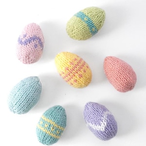 Easy Easter Eggs KNITTING PATTERN / Knit Easter Egg Pattern / Home Decor Knitting Pattern / Unique Easter Egg Knitting Pattern