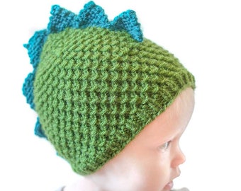 Strickmuster für Babys und Kleinkinder / Drachenmütze Strickmuster / Dinosaurier Mütze Strickanleitung / Drachenmütze/Dinosaurier Outfit