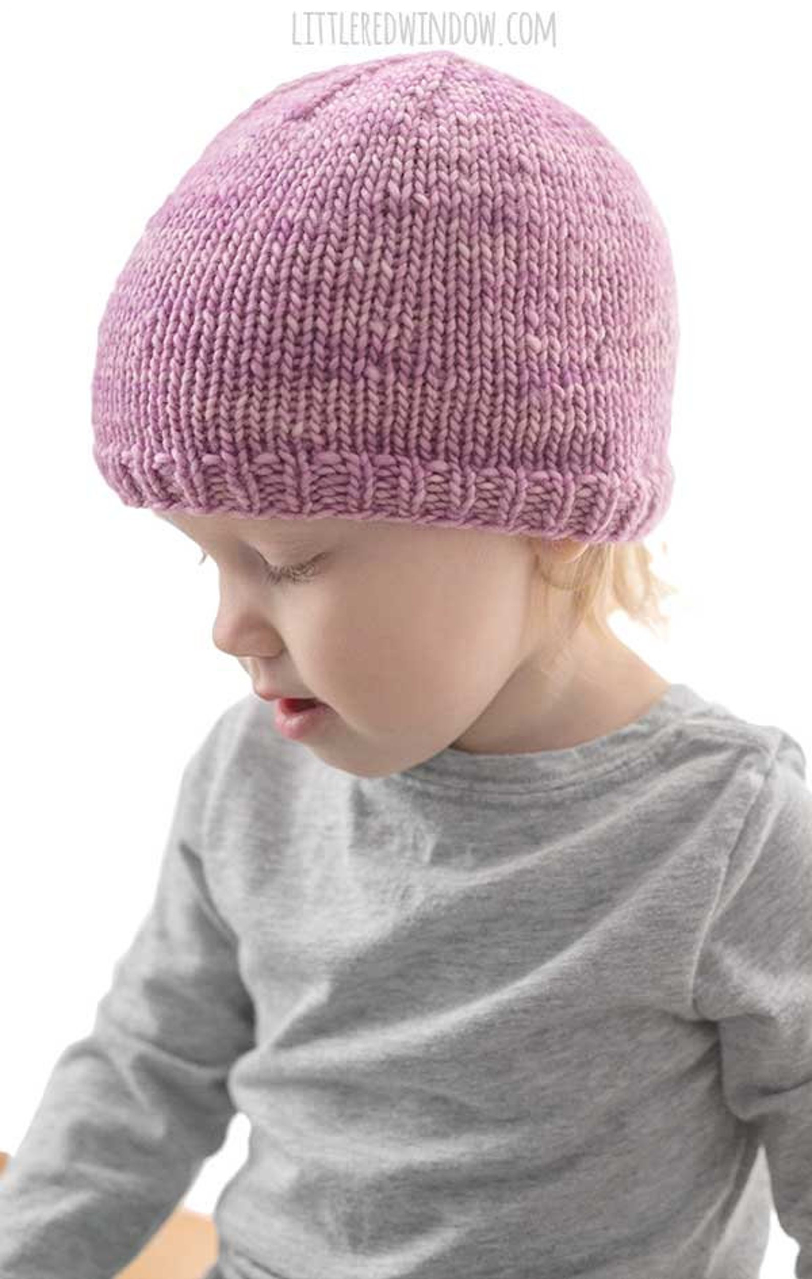 Easy Knit Flat Hat KNITTING PATTERN / Flat Knit Hat Pattern / Beginner ...
