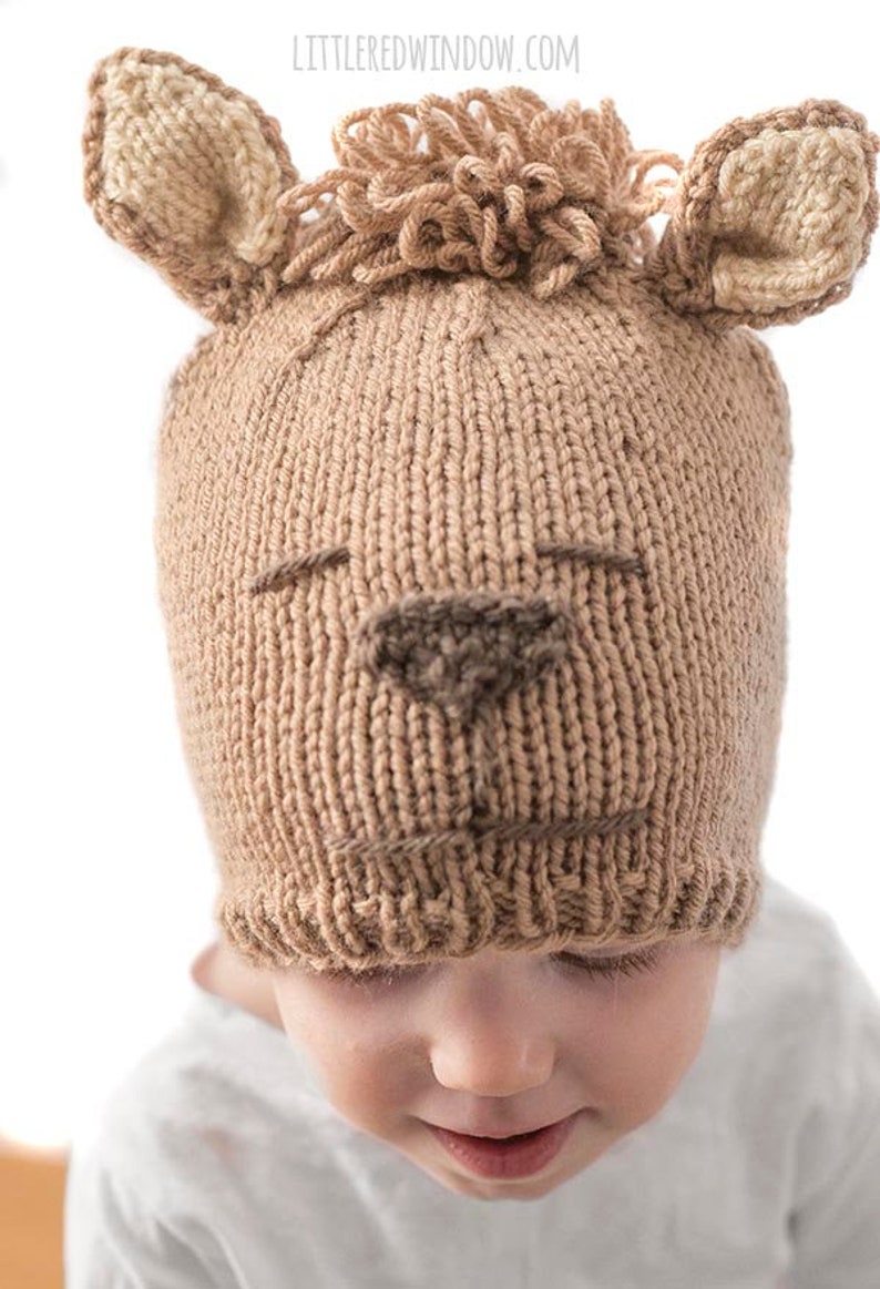 Alpaca Hat KNITTING PATTERN / Alpaca Pattern / Baby Llama Hat / Llama Pattern / Alpaca Baby Hat / Newborn Photo Prop / Knit Alpaca Hat image 6