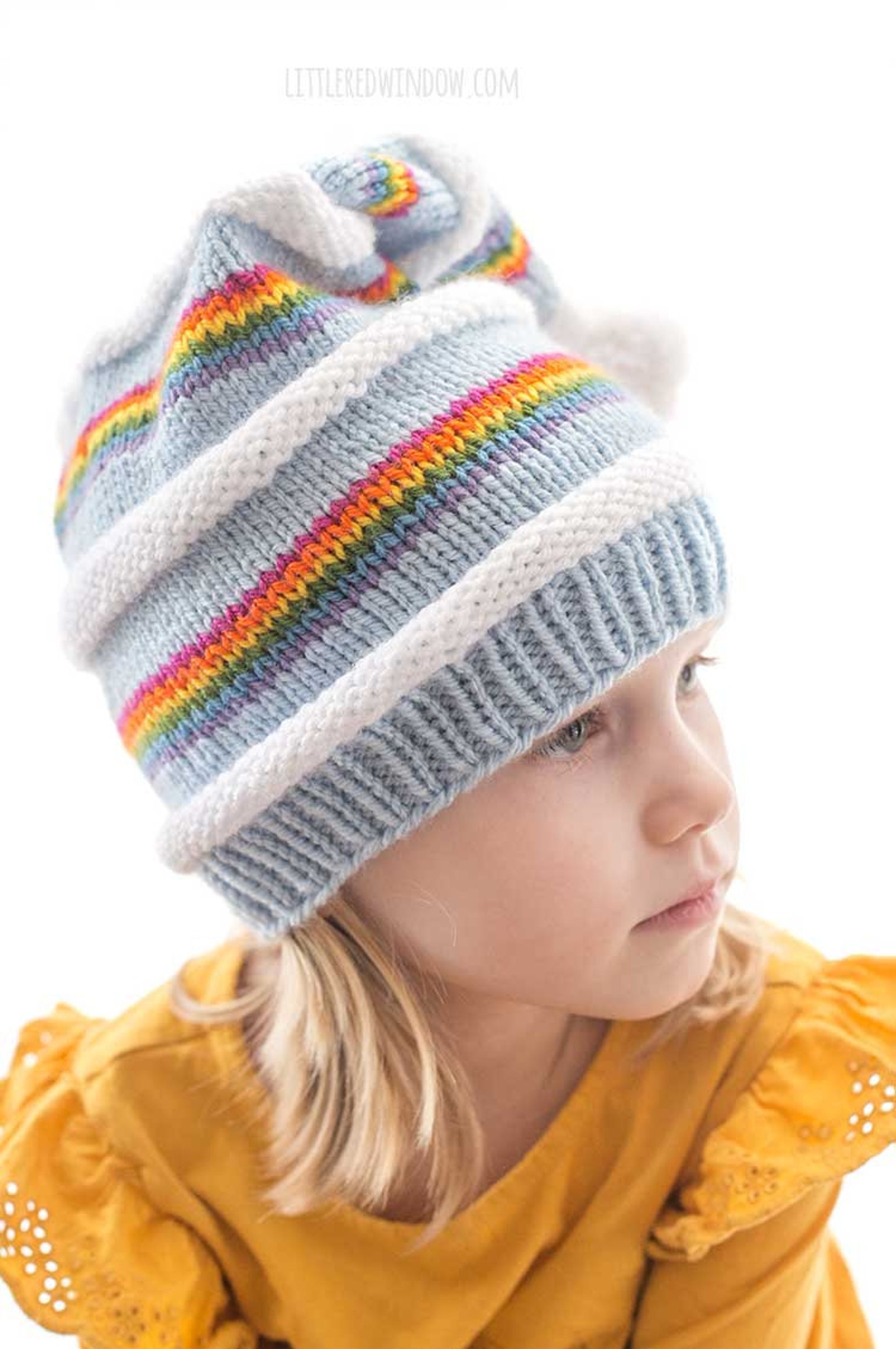 Rainbow Striped Stocking Cap KNITTING PATTERN / Stocking Cap Etsy