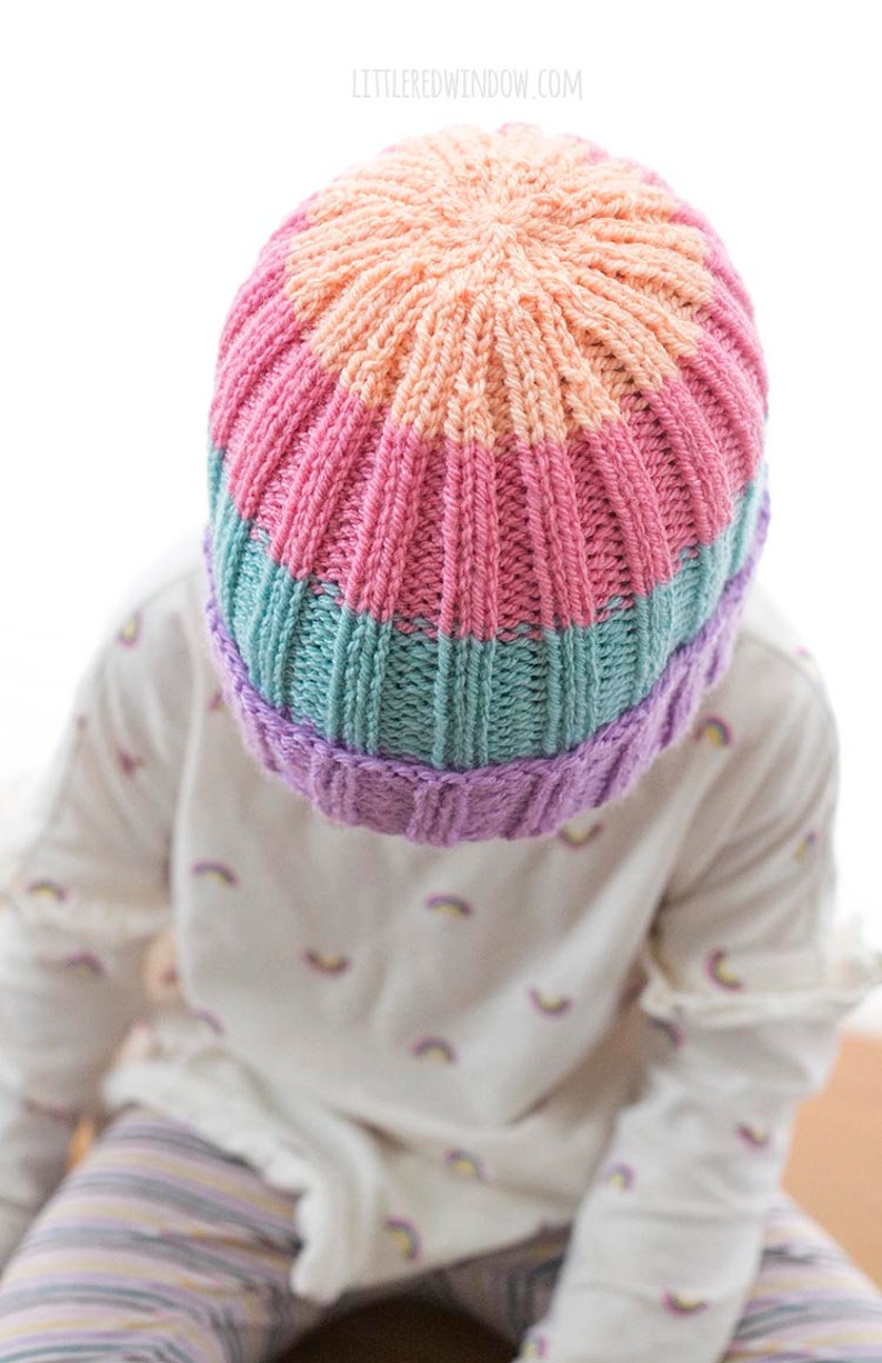 Easy Sherbet Ribbed Baby Hat KNITTING PATTERN / Ribbed Hat | Etsy
