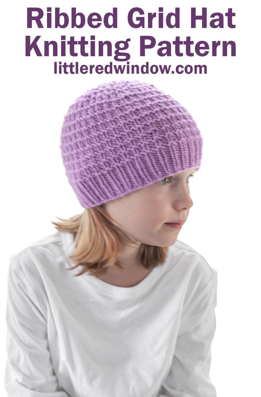 Ribbed Grid Hat KNITTING PATTERN PDF / Easy Textured Downloadable Hat ...