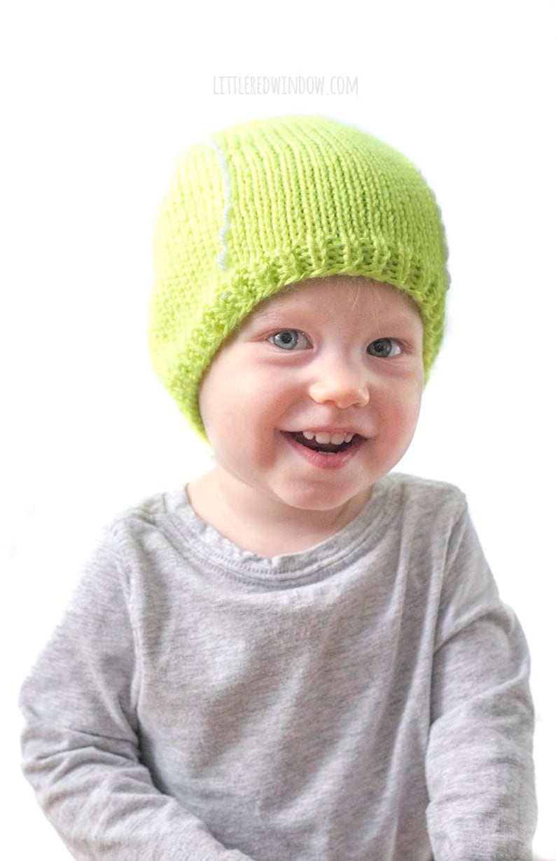 Tennis Ball Hat KNITTING PATTERN / Sports Hat Knitting Pattern Etsy