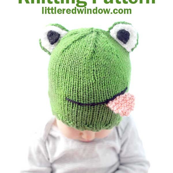 Frog Hat KNITTING PATTERN / Frog Hat Pattern / Knit Frog Hat / Frog Knitting Pattern