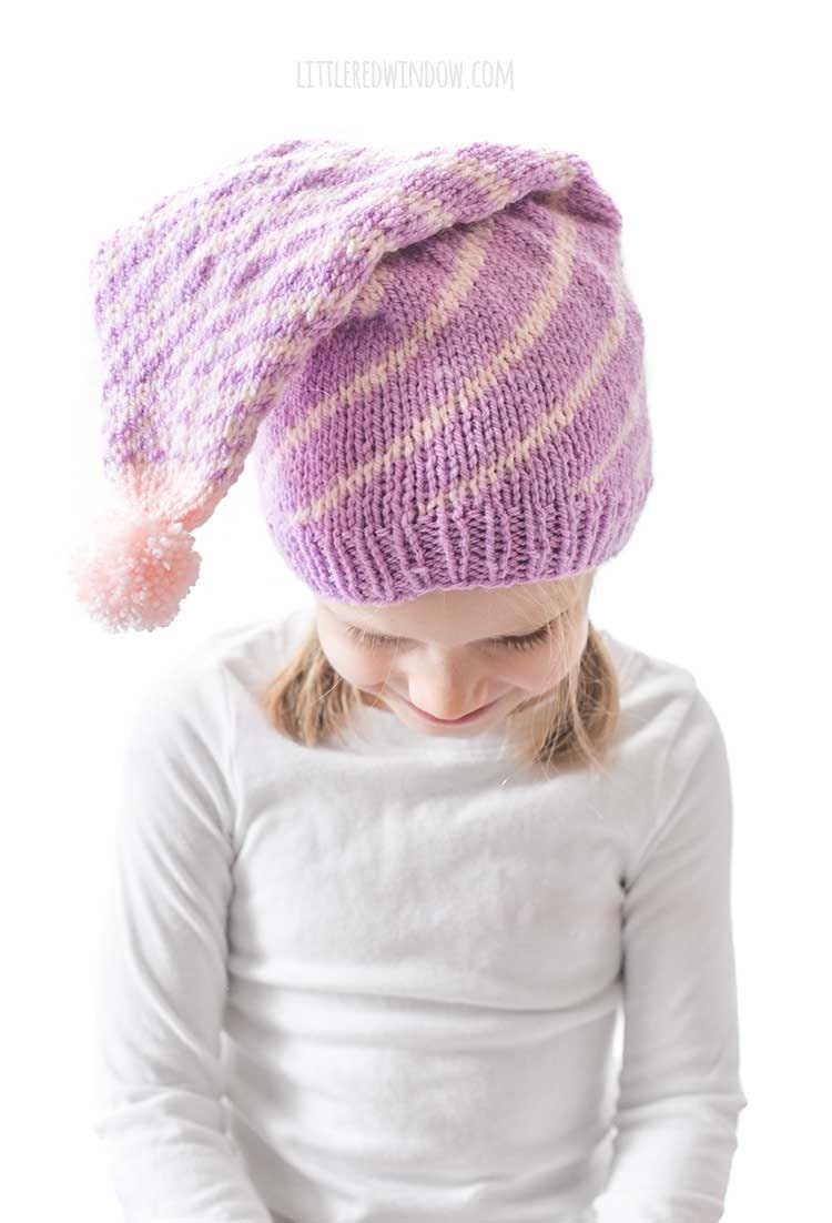 Twist Stocking Cap KNITTING PATTERN / Stocking Cap Pattern / Pom Pom ...