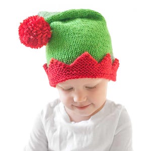 Christmas Elf Hat KNITTING PATTERN / Elf Hat Pattern / Knit Elf Hat Pattern / Santa&#39;s Elf Hat Knitting Pattern