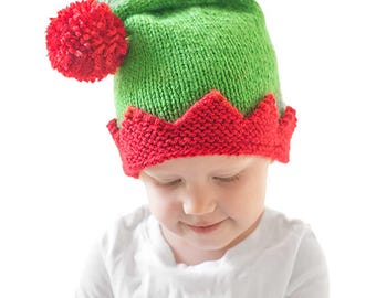 Christmas Elf Hat KNITTING PATTERN / Elf Hat Pattern / Knit Elf Hat Pattern / Santa's Elf Hat Knitting Pattern