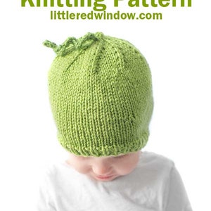 Sweet Pea Hat KNITTING PATTERN / Pea Pattern /Knit Pea Pattern / Pea Knitting/ Knit Pea Hat Pattern
