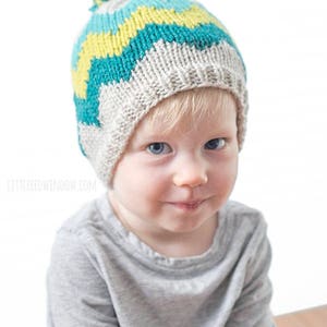 Baby Chevron Hat KNITTING PATTERN / Knit Chevron Pattern / - Etsy