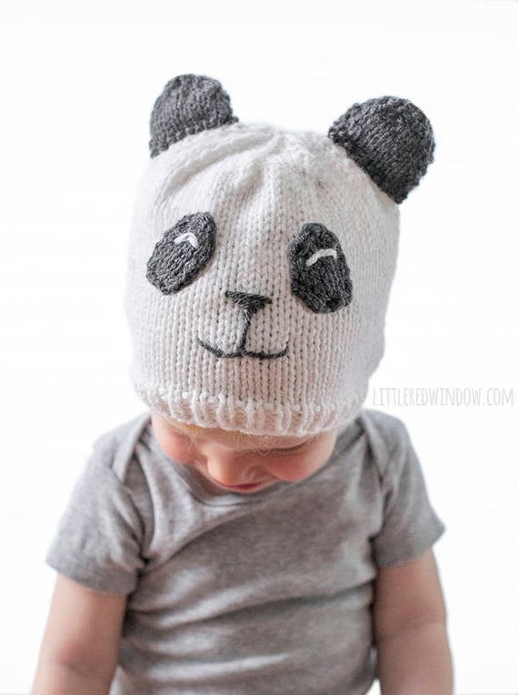 Baby Panda Hat KNITTING PATTERN / Panda Beanie / Panda Baby | Etsy