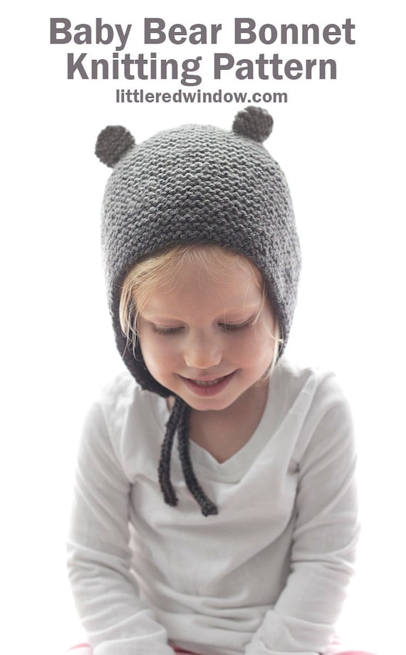 Baby Bear Bonnet KNITTING PATTERN With 