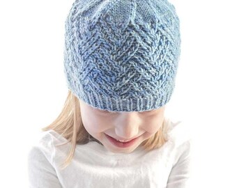 Hashtag Hat KNITTING PATTERN / Cable Hat Knitting Pattern / Easy Cable Pattern / Faux Cable Hat Knitting Pattern