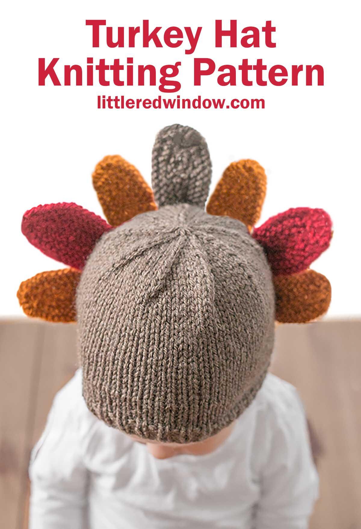 Thanksgiving Turkey Hat KNITTING PATTERN for Babies and Toddlers Turkey Hat Pattern Newborn Turkey Hat Turkey Pattern Etsy