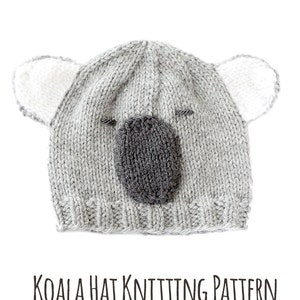 Koala Bear Hat Baby KNITTING PATTERN / Koala Bear Pattern / Koala Bear Gifts / Baby Koala Bear / Koala Bear Nursery / Australian Hat / Koala image 5