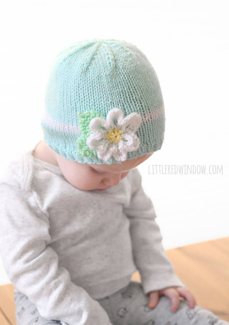 Baby Flower Hat KNITTING PATTERN / Easy Baby Hat Pdf / Spring Etsy UK
