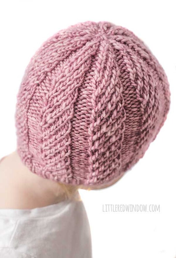 twisted rib stitch hat