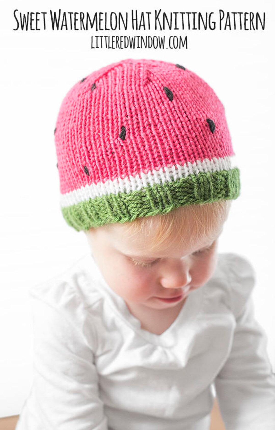 Watermelon Baby Hat KNITTING PATTERN / Watermelon Pattern / Summer Knit