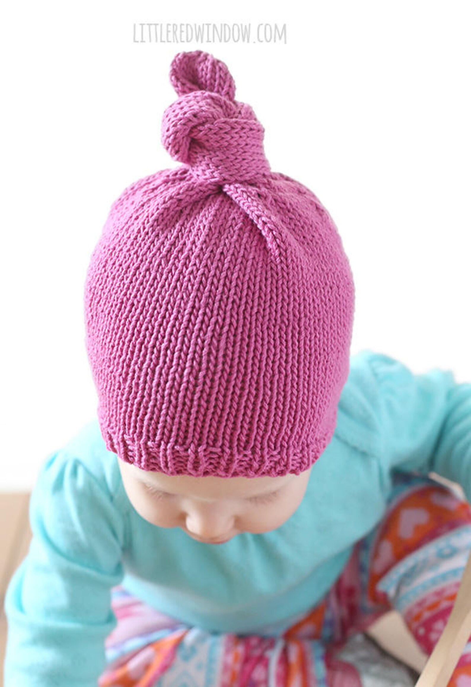 Top Knot Hat KNITTING PATTERN / Top Knot Hat Pattern / Baby Etsy