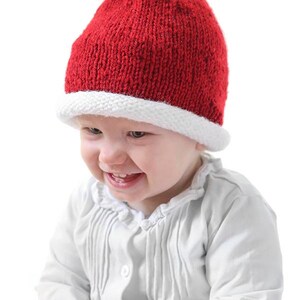 Baby Santa Hat KNITTING PATTERN / Santa Hats for Kids / Santa Hat Newborn / Santa Hat Pattern / My First Christmas / Santa Hat for Infant image 7