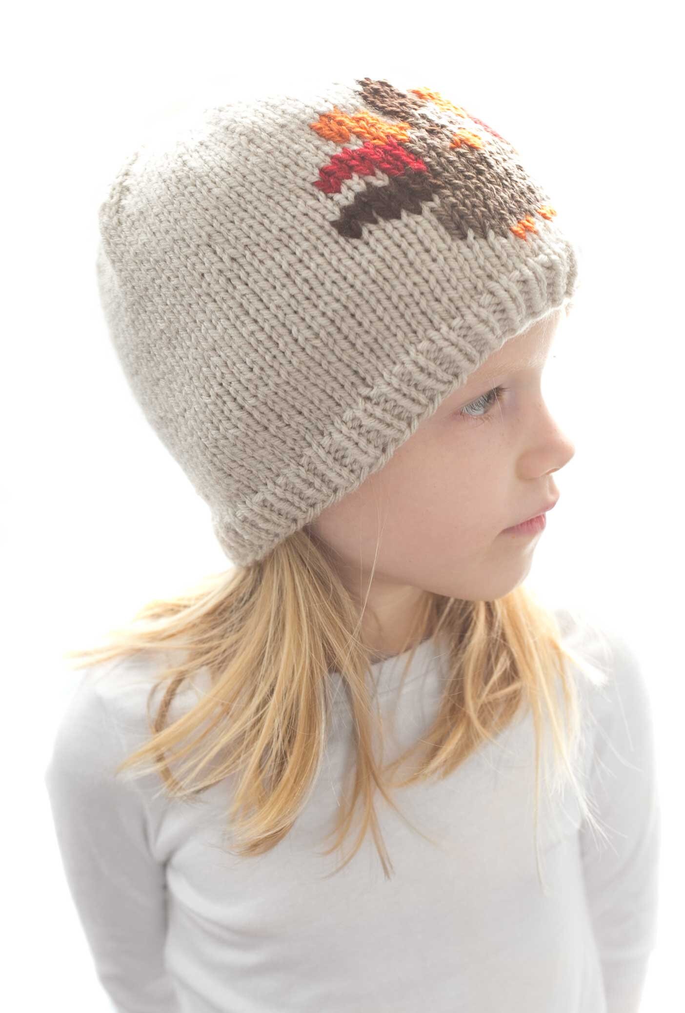 Thanksgiving Turkey Hat KNITTING PATTERN / Duplicate Stitch Knitting ...