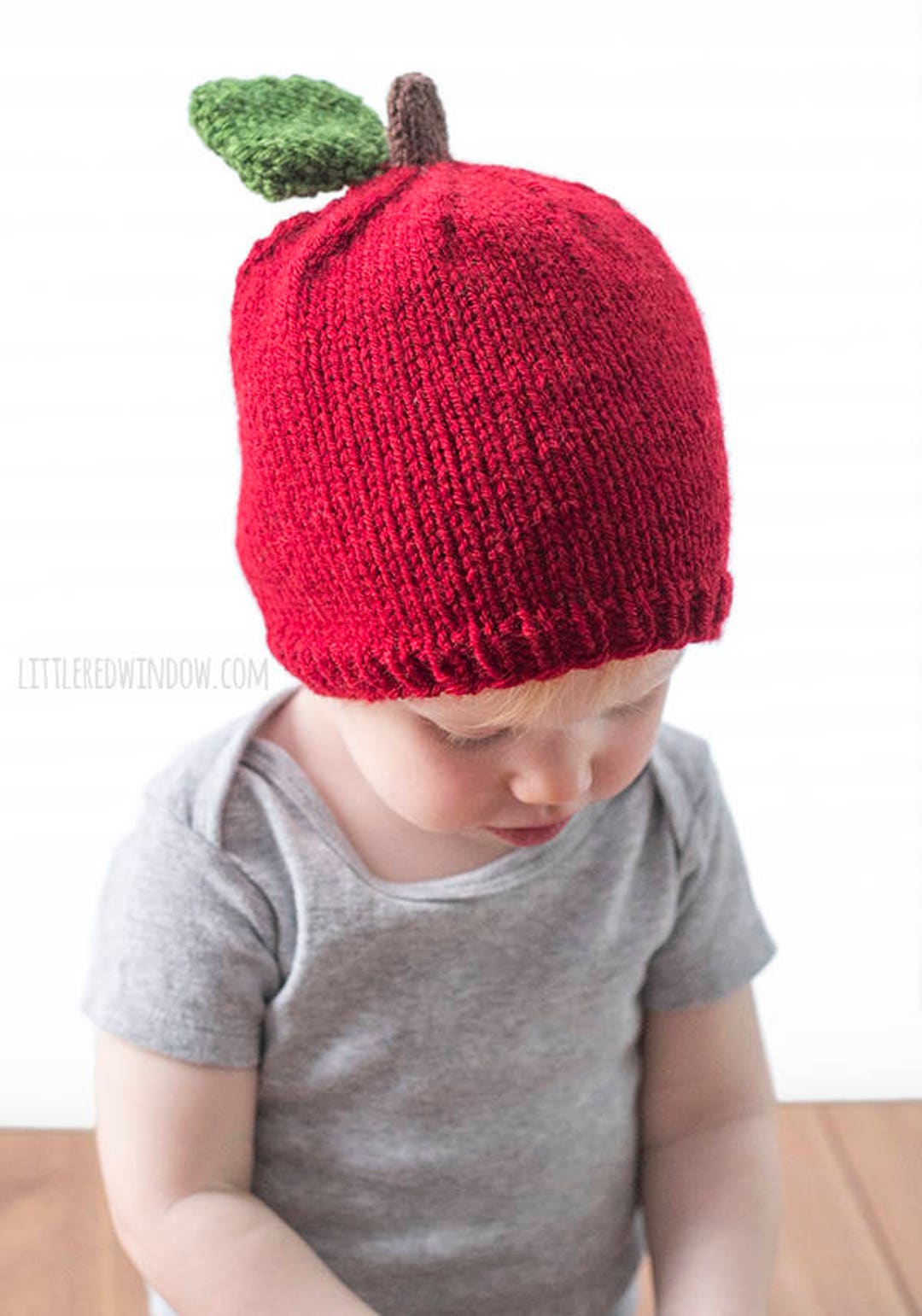 Apple Hat KNITTING PATTERN / Baby Apple Hat / Apple Picking Hat ...