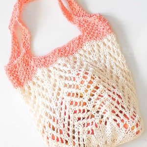 Rambling Market Bag KNITTING PATTERN / Cotton Market Bag Pattern / Produce Bag Knitting Pattern image 4