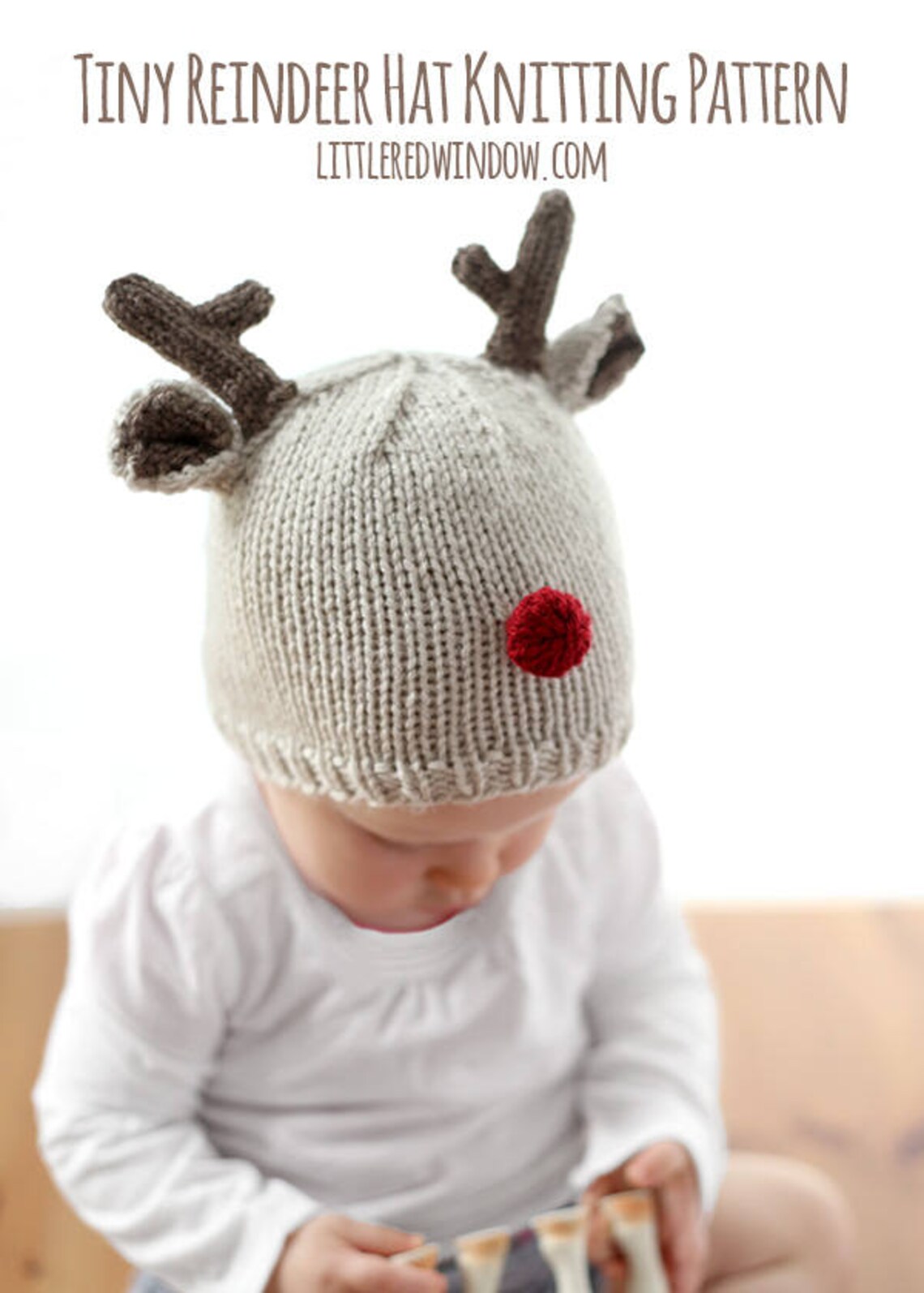 Reindeer Baby Hat KNITTING PATTERN for Babies & Toddlers / Etsy