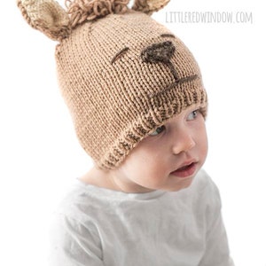 Alpaca Hat KNITTING PATTERN / Alpaca Pattern / Baby Llama Hat / Llama Pattern / Alpaca Baby Hat / Newborn Photo Prop / Knit Alpaca Hat image 4