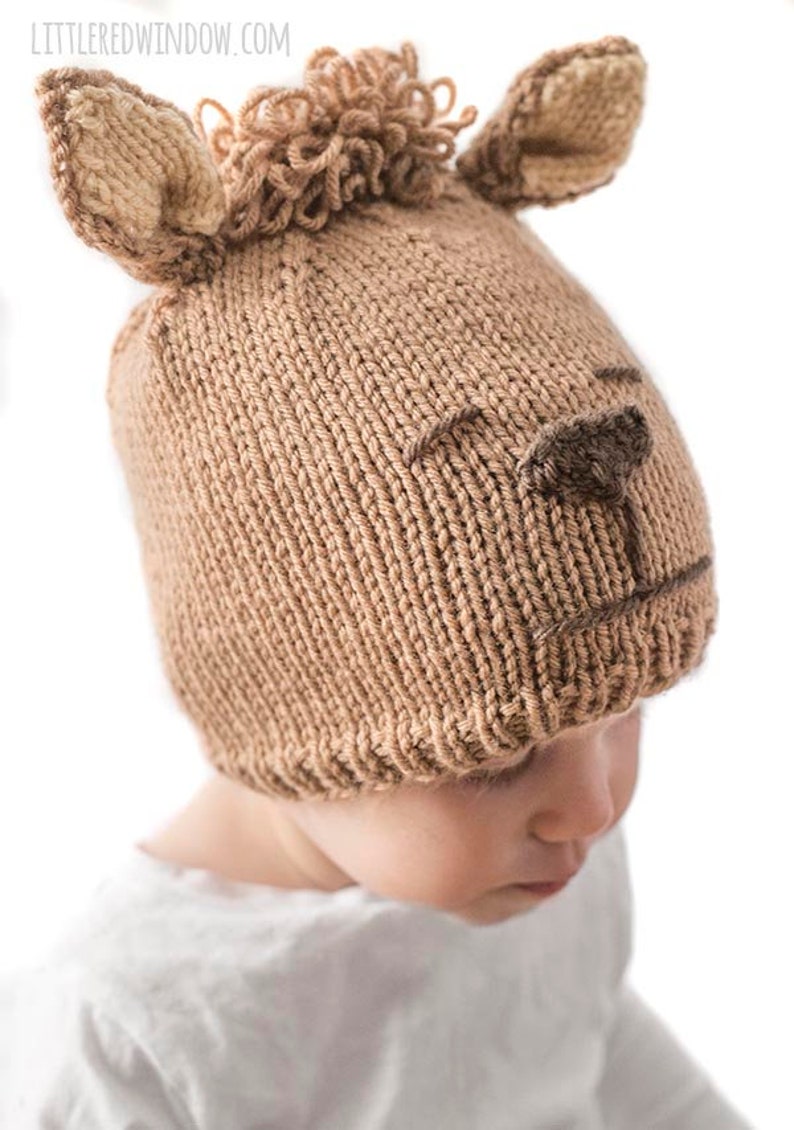 Alpaca Hat KNITTING PATTERN / Alpaca Pattern / Baby Llama Hat / Llama Pattern / Alpaca Baby Hat / Newborn Photo Prop / Knit Alpaca Hat image 7