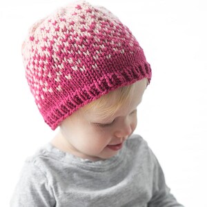 Baby Ombre Hat KNITTING PATTERN / Fair Isle Pattern/ Ombre Knit Hat ...