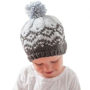 Winter Mountain Hat KNITTING PATTERN / Fair Isle Pattern/ Fair Isle Wool Hat / Child Hat Pattern / Fair Isle Knit Hat / Nordic Fair Isle Hat