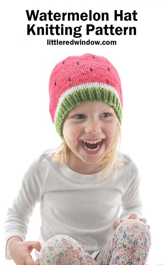 Watermelon Baby Hat KNITTING PATTERN / Watermelon Pattern / Watermelon Knitting Pattern