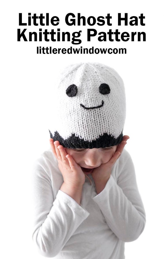 Little Ghost Hat KNITTING PATTERN / Ghost Pattern / Knit Ghost Pattern / Ghost Costume / Baby Ghost Costume