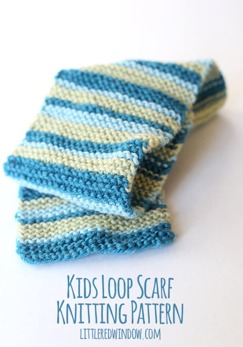 Kids Loop Scarf KNITTING PATTERN / Loop Scarf Pattern / Kids Etsy UK