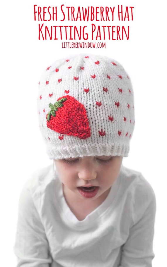 baby strawberry hat