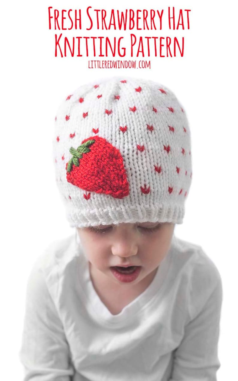 Fresh Strawberry Hat KNITTING PATTERN / Strawberry Pattern / - Etsy