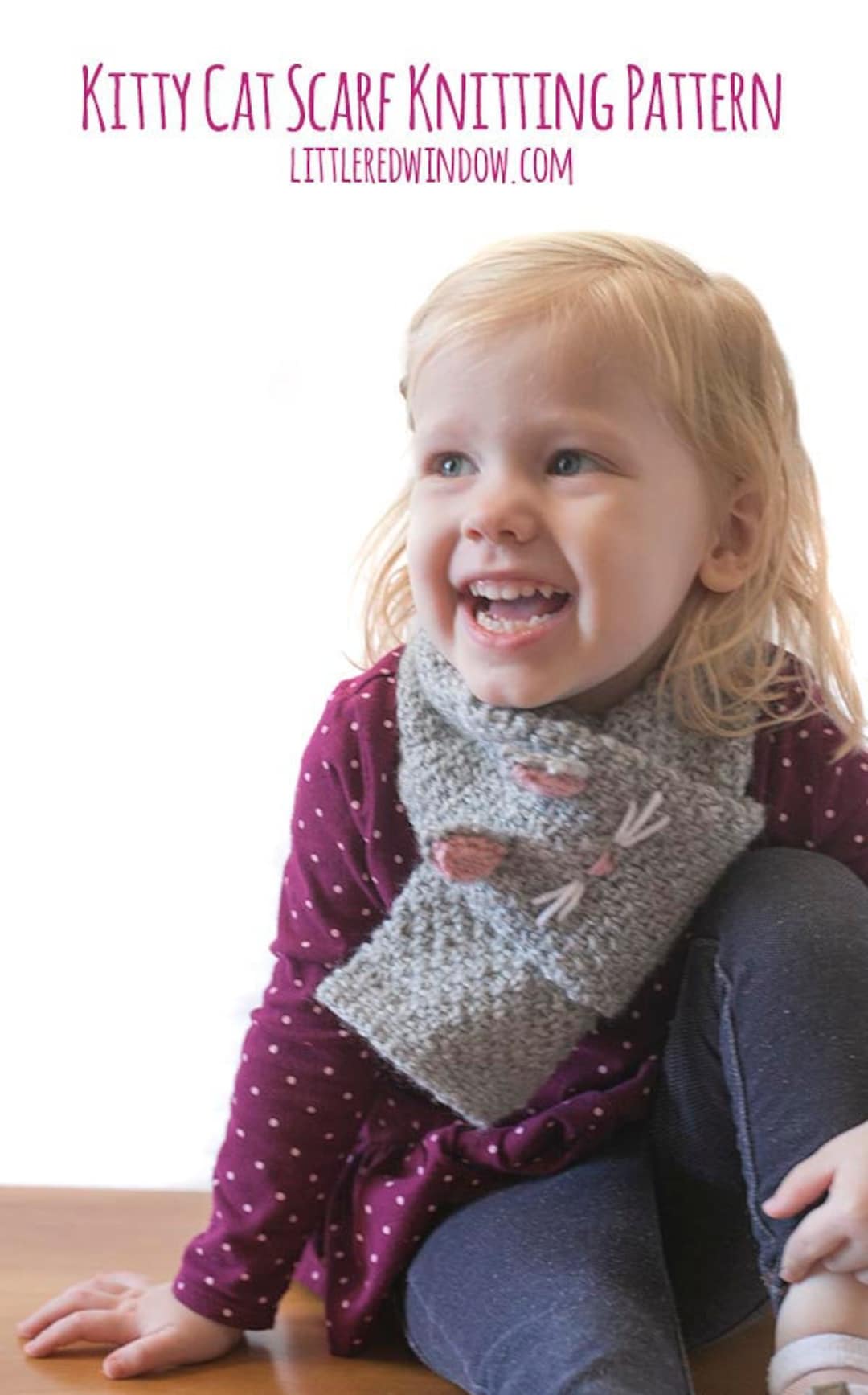 Sciarpa gatto gattino MODELLO DI LAVORO A MAGLIA Modello sciarpa