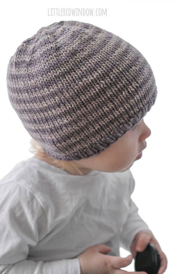 Easy Striped Baby Hat KNITTING PATTERN /Striped Hat Pattern / | Etsy