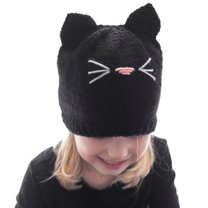 Baby Cat Hat KNITTING PATTERN // Cat Ear Hat Pattern // Baby Knit Hat Pattern with Cat Ears image 2
