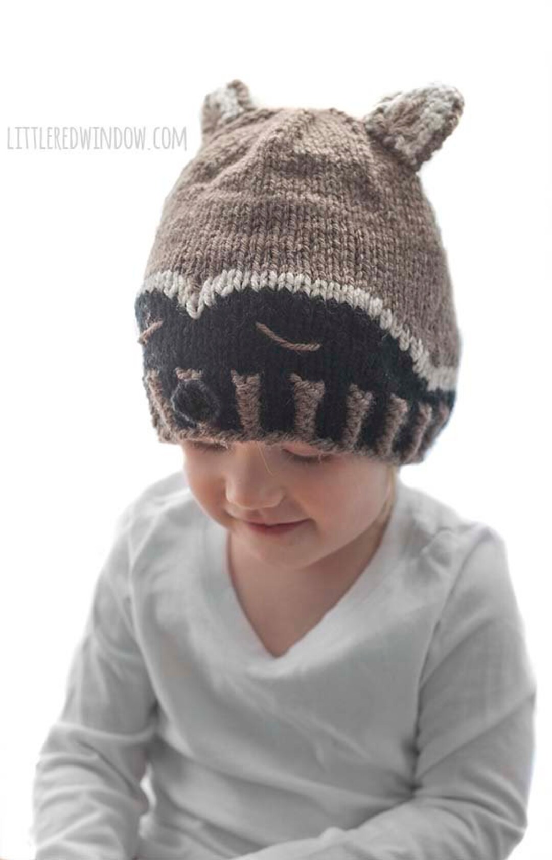 Sleepy Raccoon Hat KNITTING PATTERN / Raccoon Pattern / - Etsy