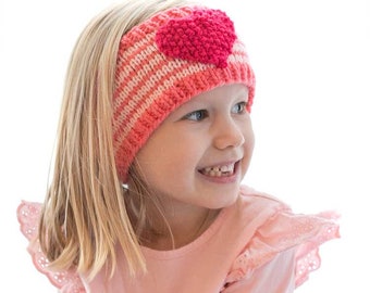 Valentine Heart Headband KNITTING PATTERN/ Heart Shaped Knitting Pattern / Easy Valentine's Day Knitting Pattern