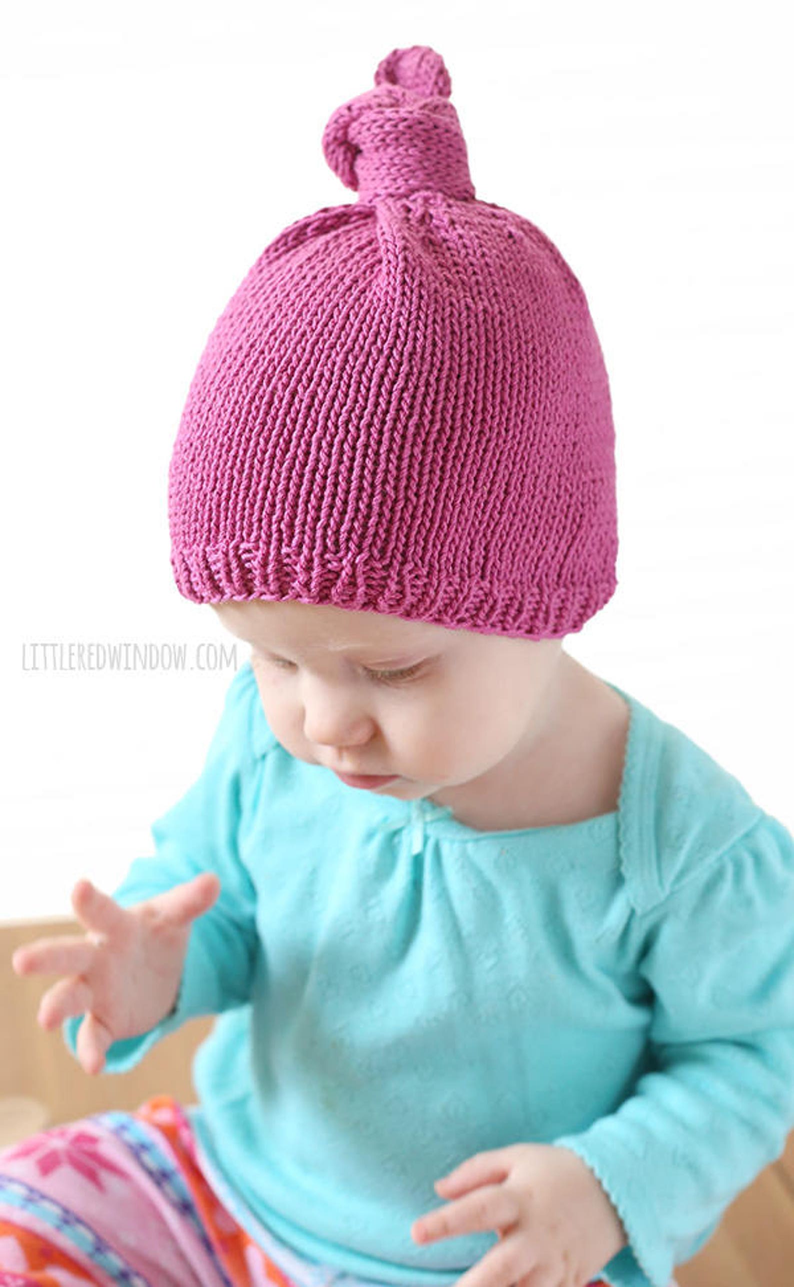 Top Knot Hat KNITTING PATTERN / Top Knot Hat Pattern / Baby Etsy UK
