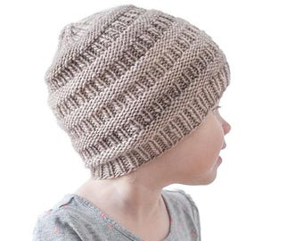 Double Rib Hat KNITTING PATTERN PDF / Downloadable hat pattern