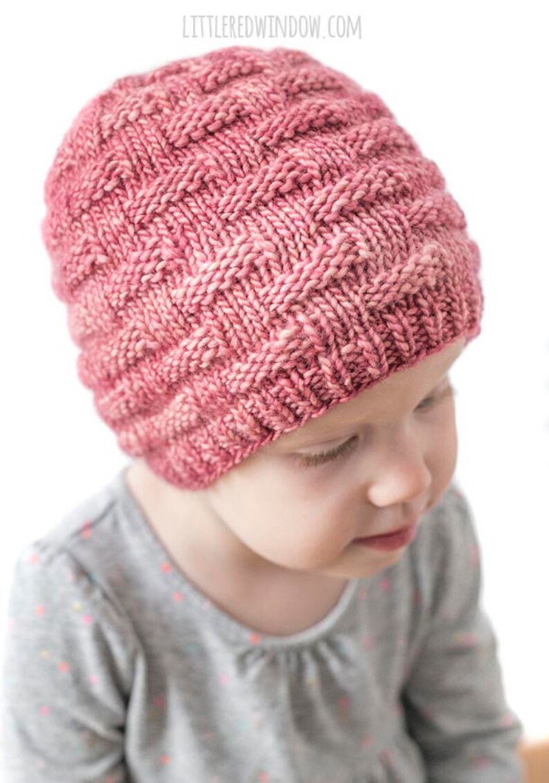 Simple Basketweave Hat KNITTING PATTERN / Textured Baby Hat / Etsy
